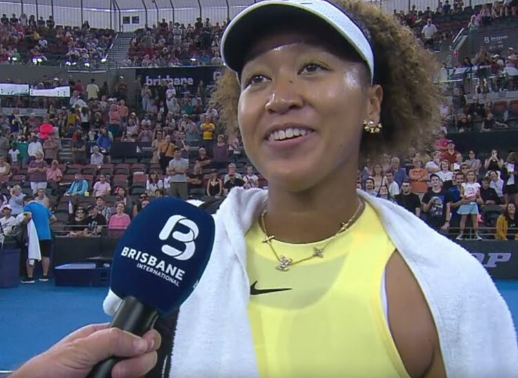Funny Naomi Osaka compares changing diapers to winning a tennis match.