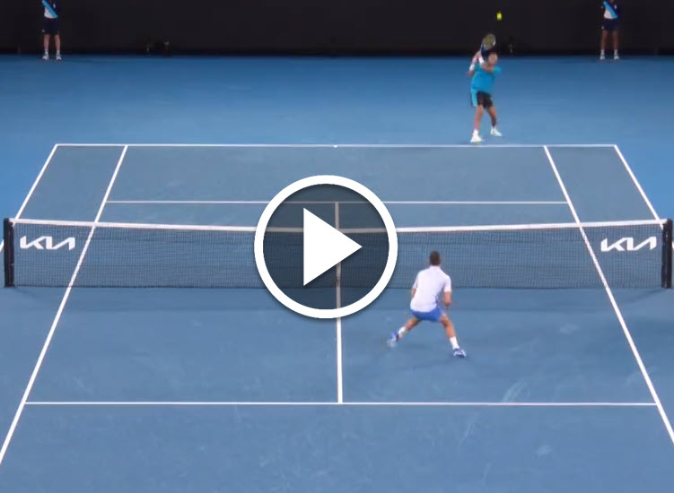 VIDEO. Popyrin hits a stunning backhand lob during his match versus Djokovic at the Australian Open