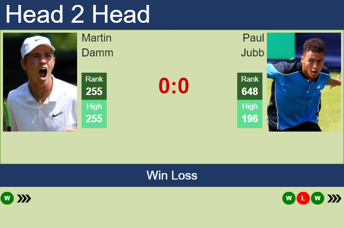 Prediction and head to head Martin Damm vs. Paul Jubb