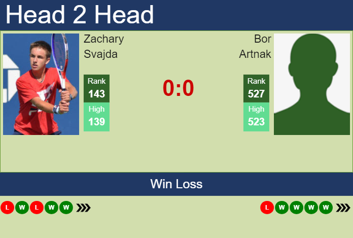 H2H, prediction of Zachary Svajda vs Bor Artnak in Indian Wells 2 Challenger with odds, preview, pick | 26th January 2024