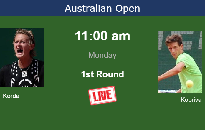 Saturday Live Streaming Sebastian Korda vs Vit Kopriva