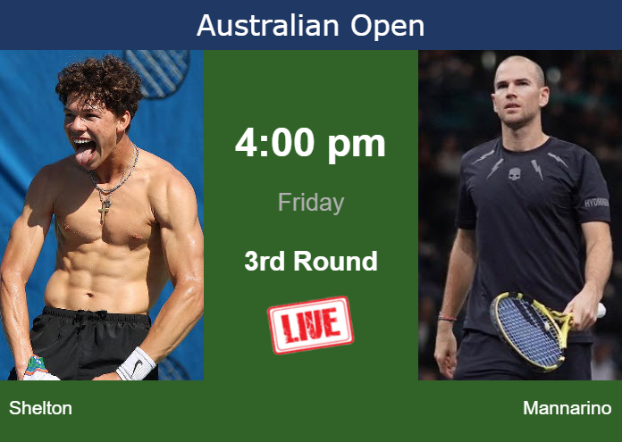 Thursday Live Streaming Ben Shelton Vs Adrian Mannarino Thursday Live Streaming Ben Shelton vs Adrian Mannarino