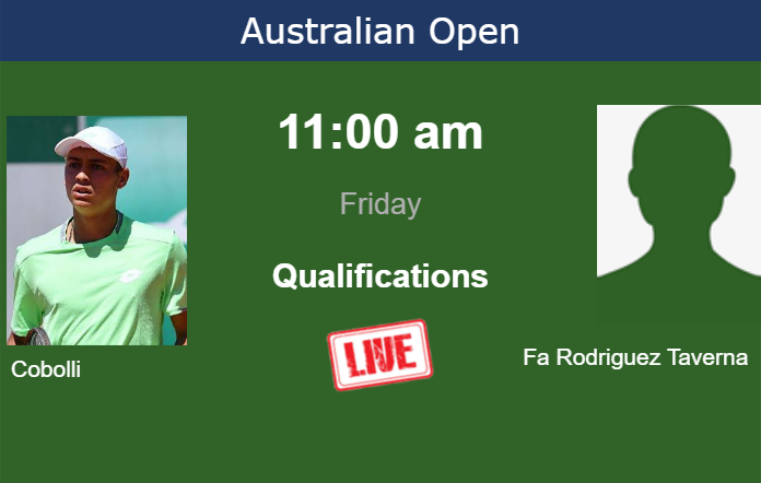 Thursday Live Streaming Flavio Cobolli vs Santiago Rodriguez Taverna
