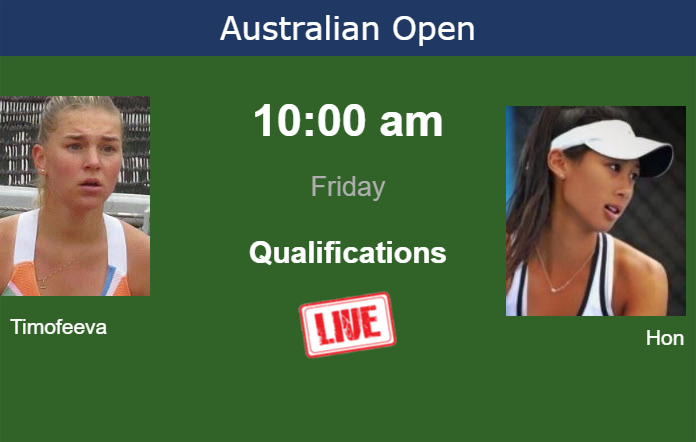 How to watch Timofeeva vs. Hon on live streaming at the Australian Open on Friday