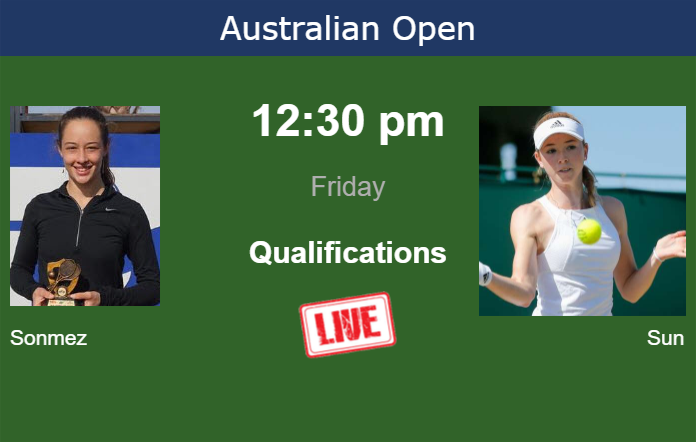 How to watch Sonmez vs. Sun on live streaming at the Australian Open on Friday