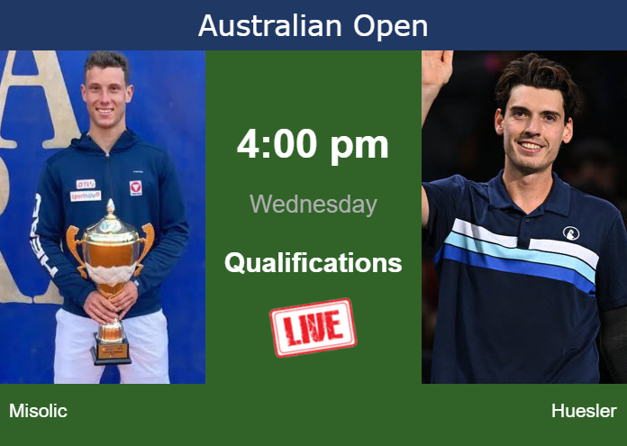 Tuesday Live Streaming Filip Misolic vs Marc-Andrea Huesler