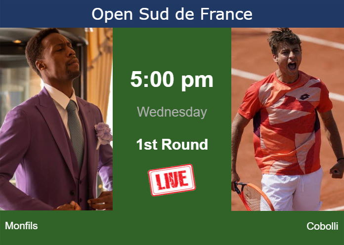 Tuesday Live Streaming Gael Monfils vs Flavio Cobolli