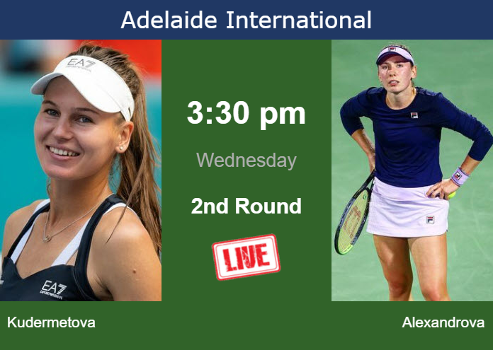 Tuesday Live Streaming Veronika Kudermetova Vs Ekaterina Alexandrova Tuesday Live Streaming Veronika Kudermetova vs Ekaterina Alexandrova