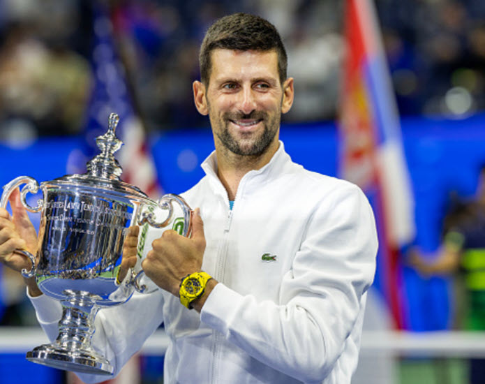 Novak Djokovic talks about his legacy of improving the sport and supporting fellow players Djokovic Holding The Us Open Trophy