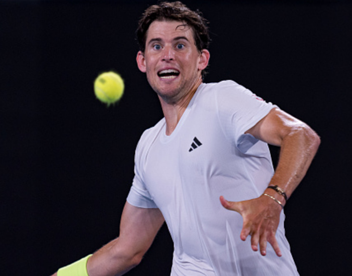 Dominic Thiem Playing A Shot Dominic Thiem Playing A Shot