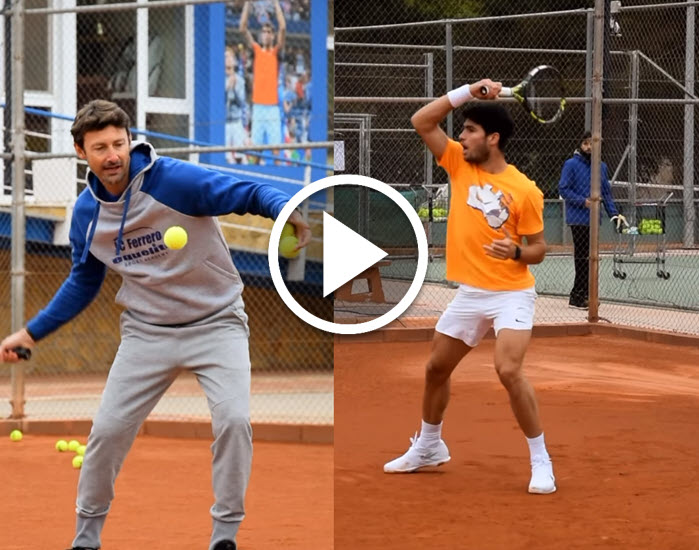 VIDEO. Alcaraz practicing with his coach Juan Carlos Ferrero in Spain