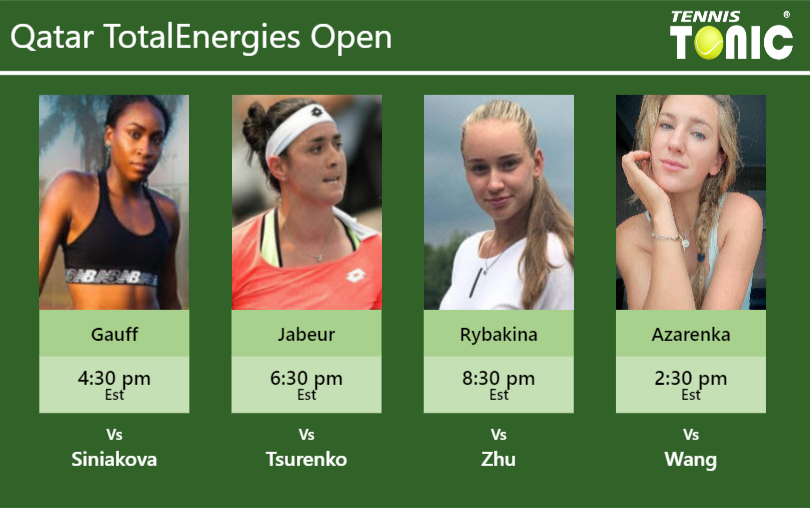 Cori Gauff Ons Jabeur Elena Rybakina Victoria Azarenka Stats Info Gngqotm0dr Cori Gauff-Ons Jabeur-Elena Rybakina-Victoria Azarenka Stats info