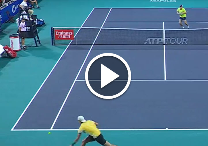WATCH. Draper surprises the fans with a superlative running forehand pass in his contest against Paul in Acapulco