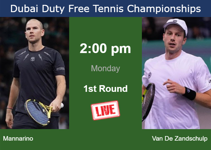 Monday Live Streaming Adrian Mannarino vs Botic Van De Zandschulp