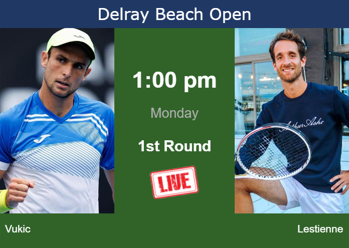 How To Watch Vukic Vs Lestienne On Live Streaming In Delray Beach On Monday Tennis Tonic 0070