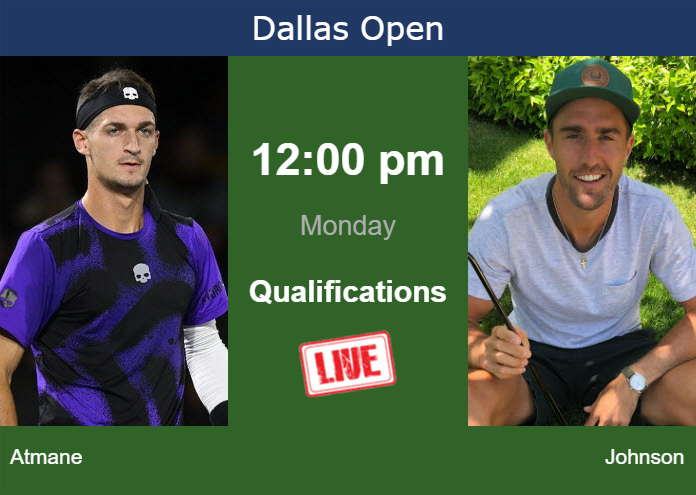 How To Watch Atmane Vs Johnson On Live Streaming In Dallas On Monday Tennis Tonic News 0860