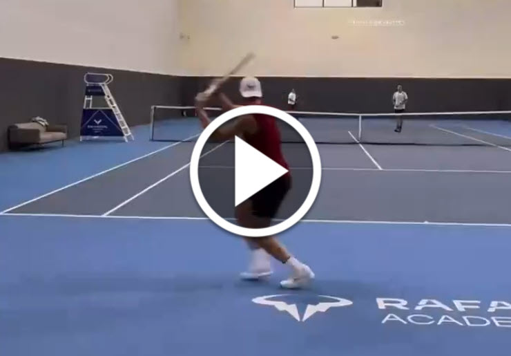 Nadal Practicing