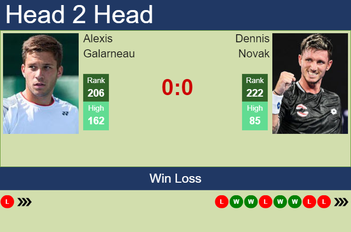 H2H, prediction of Alexis Galarneau vs Dennis Novak in Tenerife 2 Challenger with odds, preview, pick | 20th February 2024
