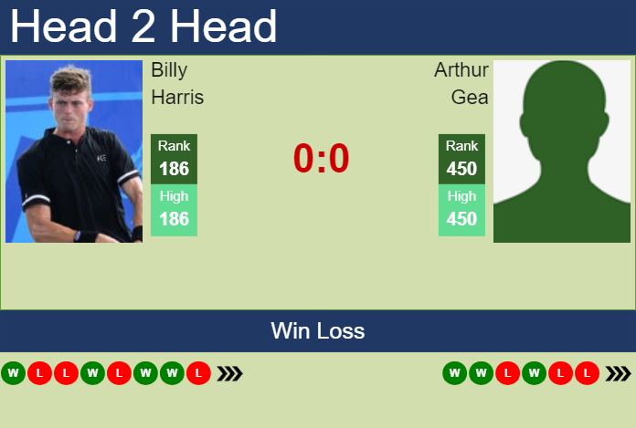 H2H, prediction of Billy Harris vs Arthur Gea in Lille Challenger with odds, preview, pick | 26th February 2024