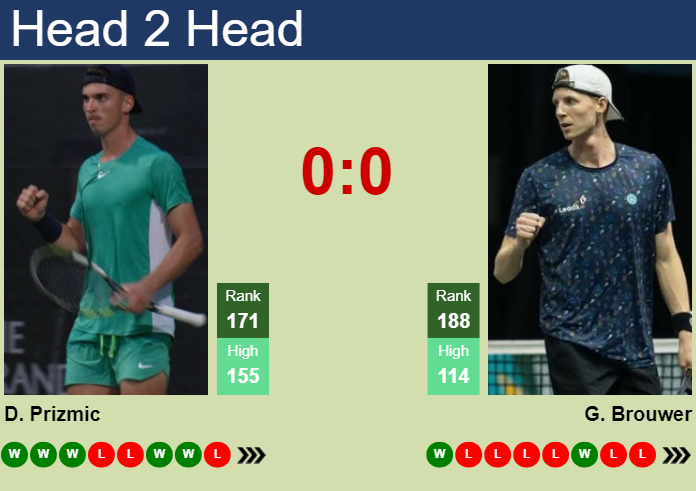 H2H, prediction of Dino Prizmic vs Gijs Brouwer in Lille Challenger with odds, preview, pick | 26th February 2024