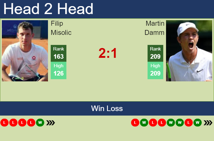H2H, prediction of Filip Misolic vs Martin Damm in Tenerife 3 Challenger with odds, preview, pick | 28th February 2024