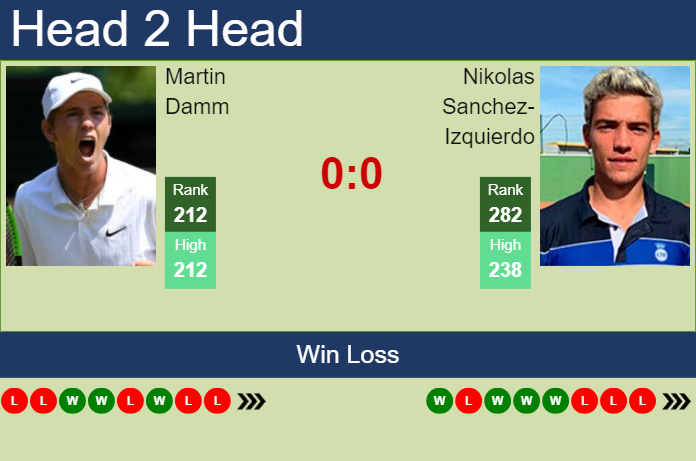 H2H, prediction of Martin Damm vs Nikolas Sanchez-Izquierdo in Tenerife 2 Challenger with odds, preview, pick | 20th February 2024