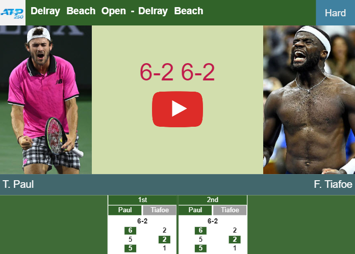 Great Tommy Paul brushes past Tiafoe in the semifinal to play vs Fritz at the Delray Beach Open. HIGHLIGHTS – DELRAY BEACH RESULTS
