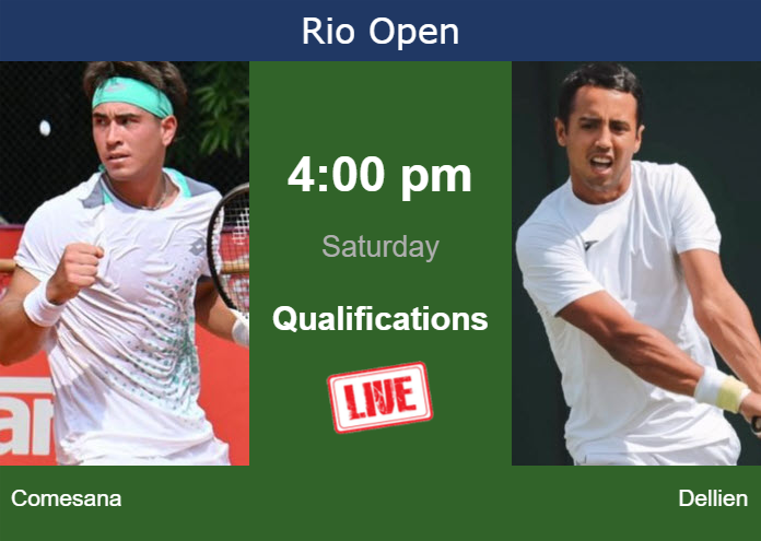 How to watch Comesana vs. Dellien on live streaming in Rio de Janeiro on Saturday Saturday Live Streaming Francisco Comesana vs Hugo Dellien