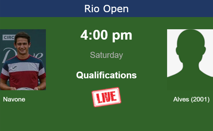 How to watch Navone vs. Alves (2001) on live streaming in Rio de Janeiro on Saturday Saturday Live Streaming Mariano Navone vs Mateus Alves