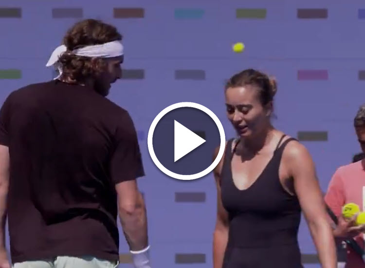 VIDEO. Tsitsipas and girlfriend Badosa training together in Doha