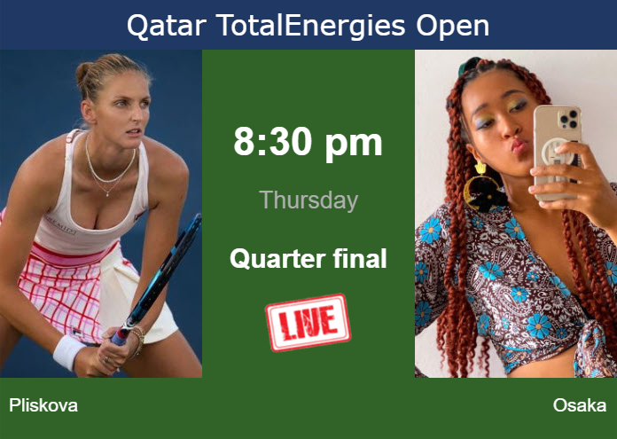 Thursday Live Streaming Karolina Pliskova Vs Naomi Osaka Thursday Live Streaming Karolina Pliskova vs Naomi Osaka