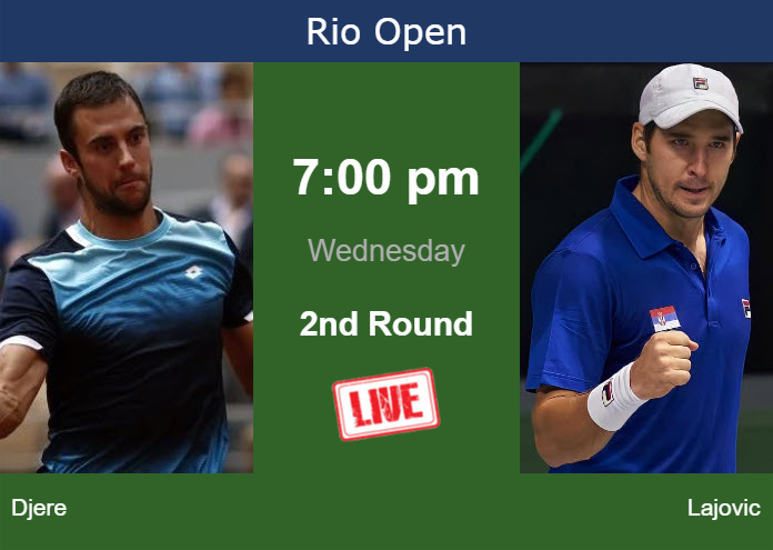 Thursday Live Streaming Laslo Djere vs Dusan Lajovic