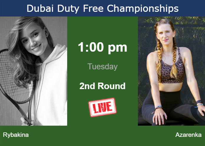 Tuesday Live Streaming Elena Rybakina vs Victoria Azarenka