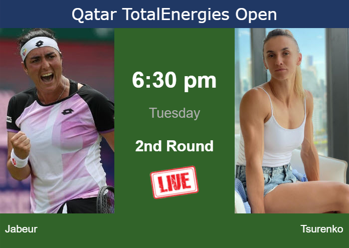 Tuesday Live Streaming Ons Jabeur vs Lesya Tsurenko