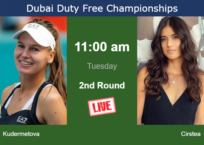 Tuesday Live Streaming Veronika Kudermetova vs Sorana Cirstea