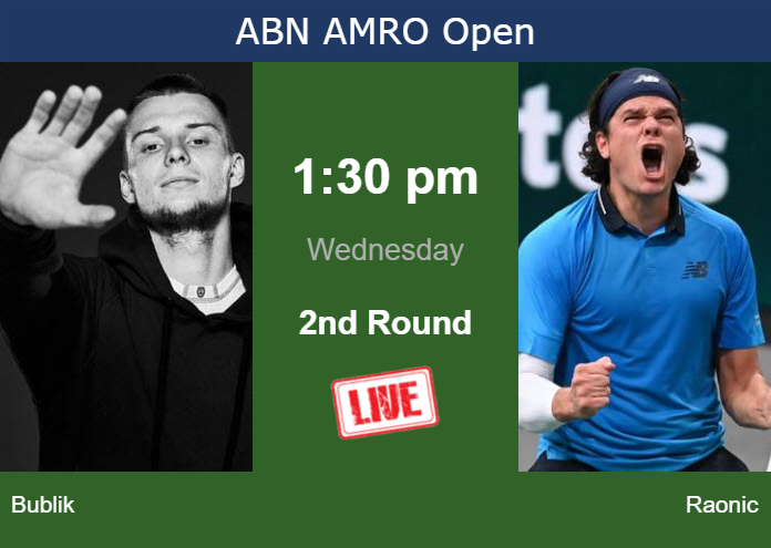 Wednesday Live Streaming Alexander Bublik vs Milos Raonic