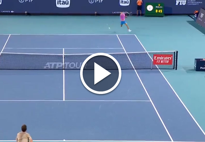 Alcaraz Lashes Out A Rocket Forehand