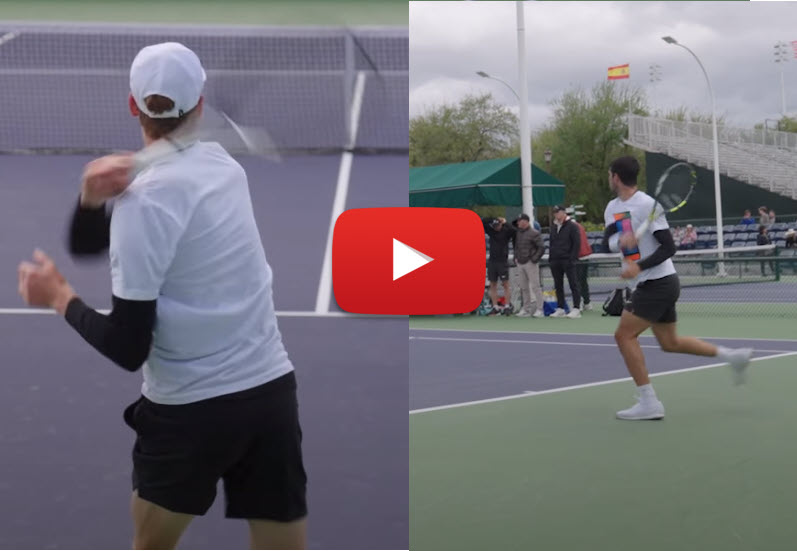 WATCH. Alcaraz and Sinner train in Indian Wells before their semifinal