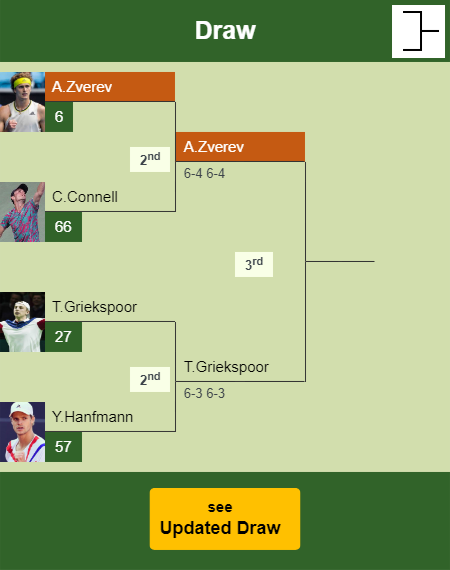 Alexander Zverev Draw info