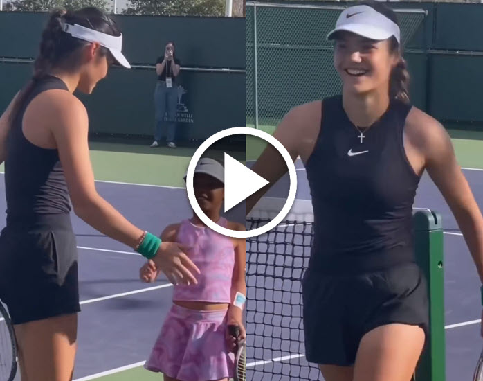 Emma Raducanu was happy and in great shape at the Indian Wells Family Day.