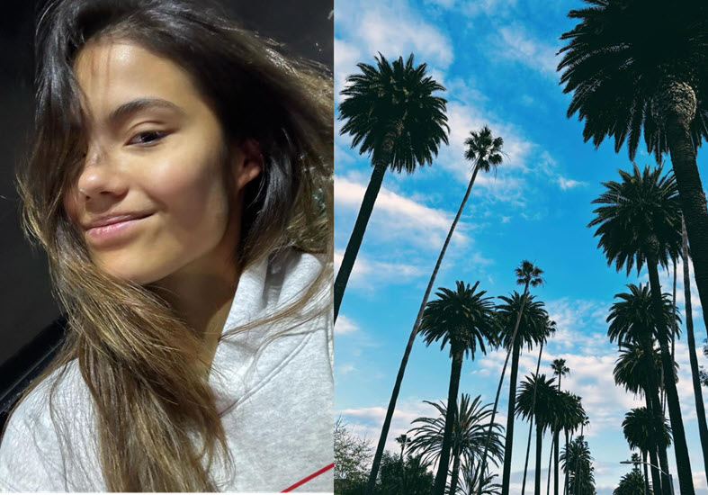 Emma Raducanu posts great pictures about her trip to LA with Indian Wells next