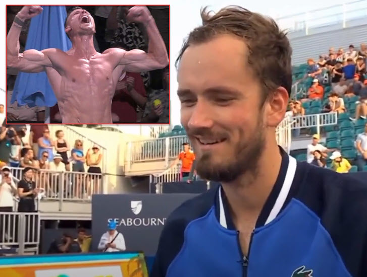 Medvedev Jokes About Fucsovics Muscles