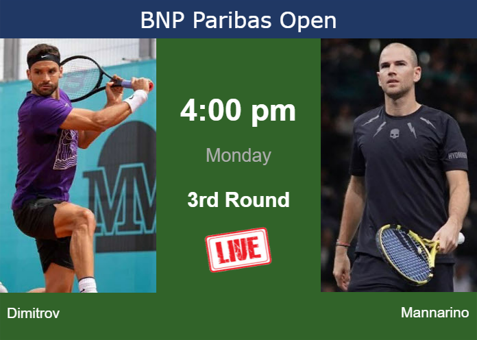 Monday Live Streaming Grigor Dimitrov Vs Adrian Mannarino Monday Live Streaming Grigor Dimitrov vs Adrian Mannarino