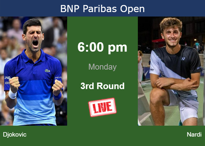 Monday Live Streaming Novak Djokovic Vs Luca Nardi Monday Live Streaming Novak Djokovic vs Luca Nardi