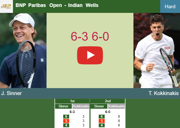 Prediction and head to head Jannik Sinner vs. Thanasi Kokkinakis