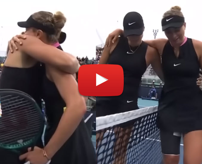 WATCH! Lovely hug between Sabalenka, Badosa after their match in Miami