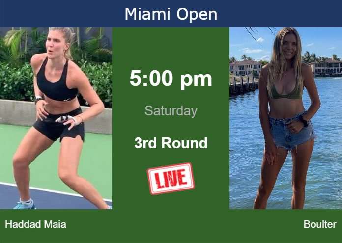 Saturday Live Streaming Beatriz Haddad Maia vs Katie Boulter