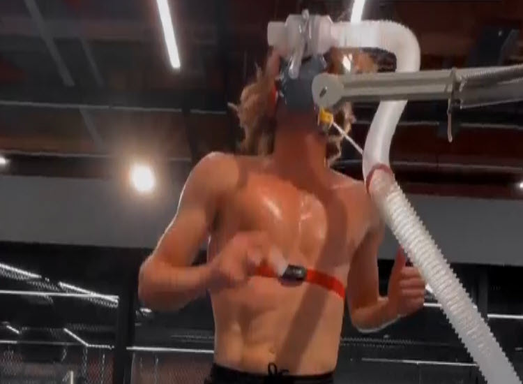 Stefanos Tsitsipas posts an incredible video of him training on the treadmill