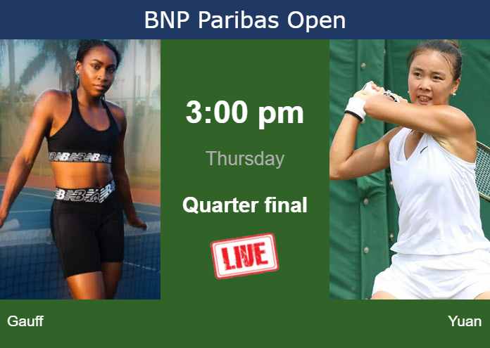 Thursday Live Streaming Cori Gauff vs Yue Yuan