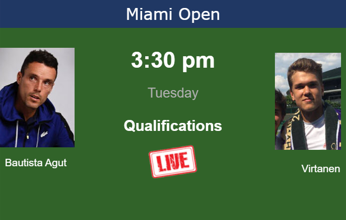Tuesday Live Streaming Roberto Bautista Agut vs Otto Virtanen